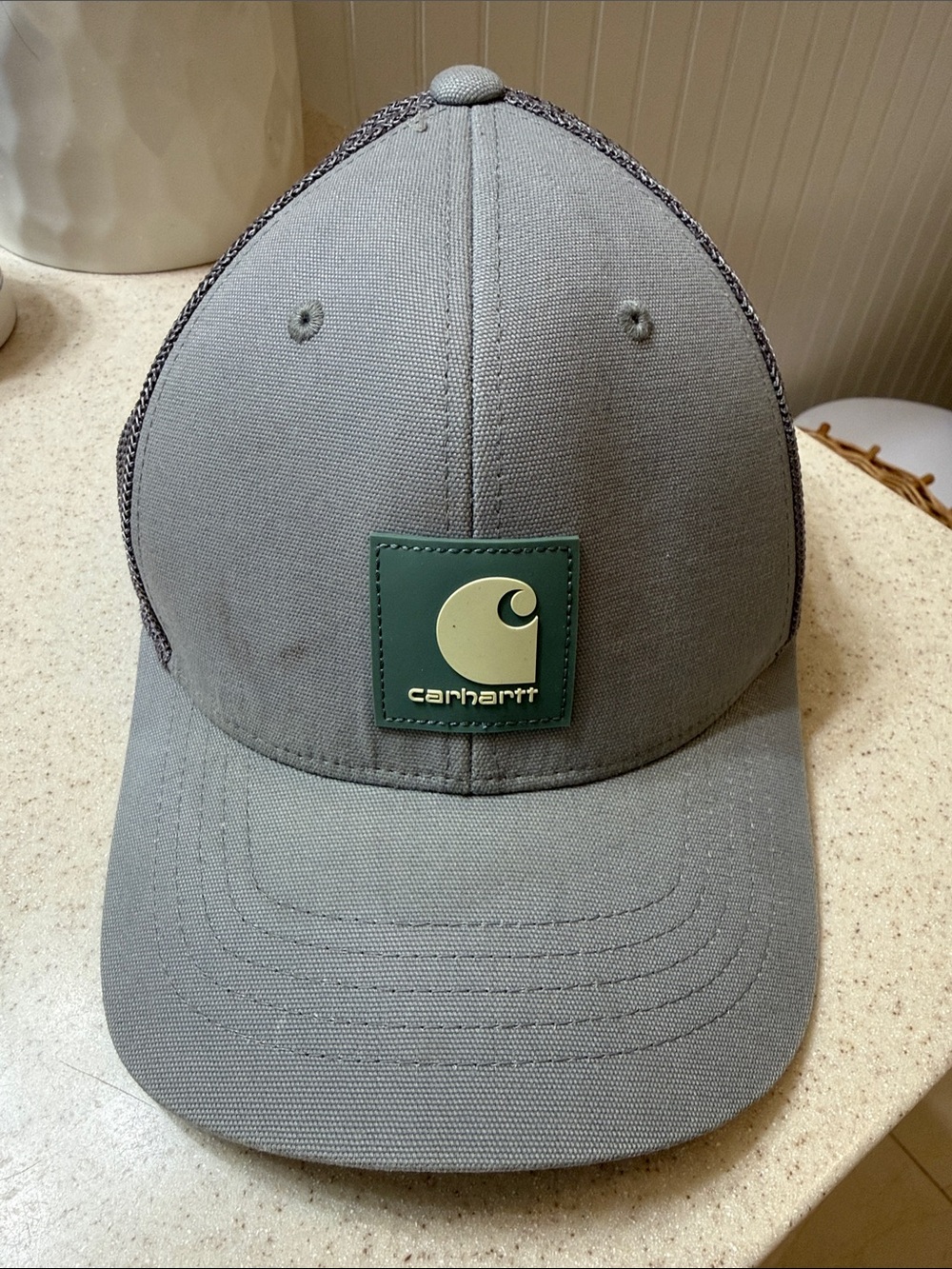 Carhartt Gray Cap with Green Logo Patch preloved